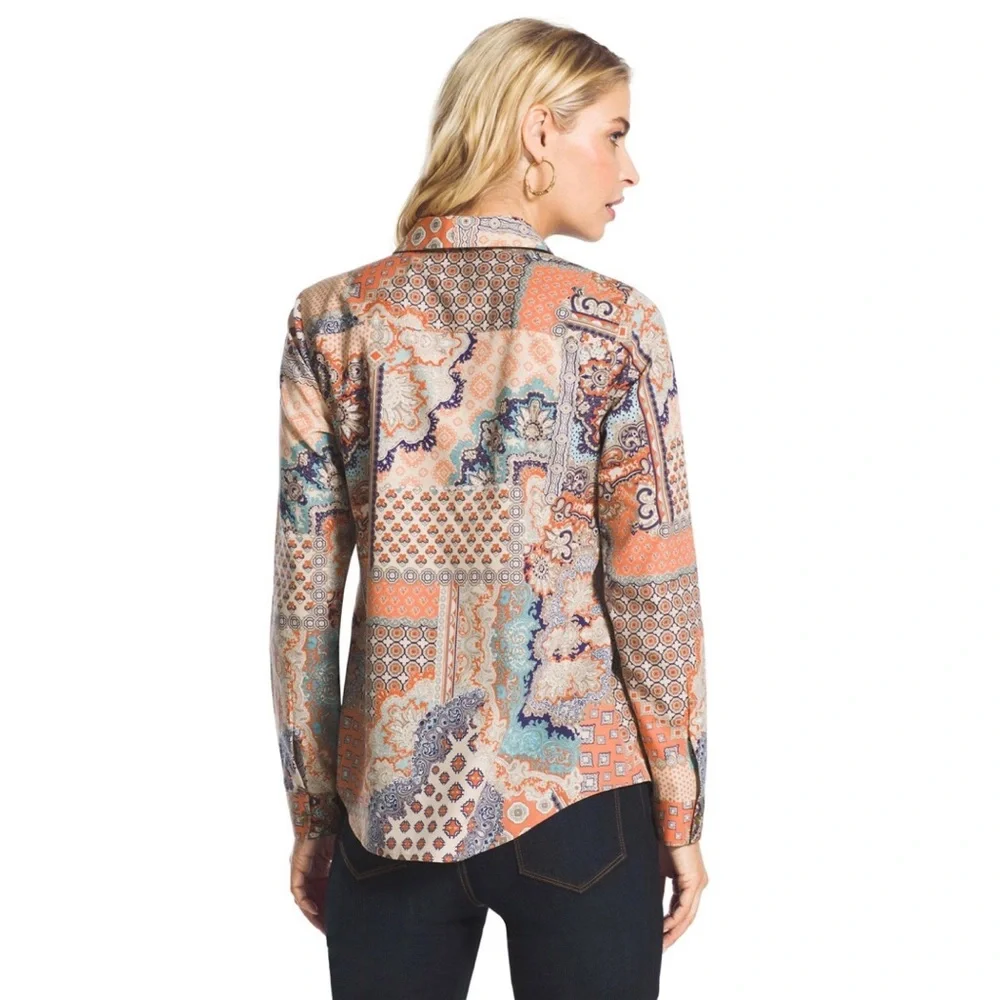Chico’s | Effortless Giana Paisley Print Button-Down Shirt